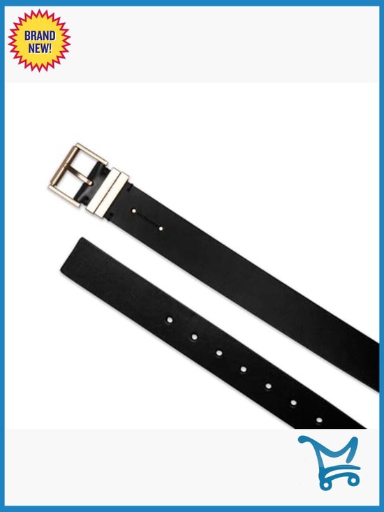1.5 Inch Leather Belt with Western Buckle and Metal Keepers
